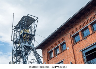 brick building after renovation in the company of the former mine shaft.Carnal Zone in Zabrze. 
Queen Louise Adit. Poland