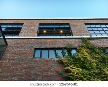 brick building, window and light