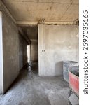 brick Cement wall texture background.inside of an unfinished building 