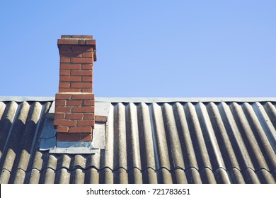 brick chimney on the roof
