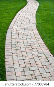 Brick Color Walkway