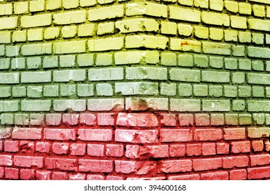 Brick corner flag wall Lithuania
