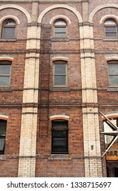 Brick Facade of an Old Brewery Building in Fortitude Valley, Brisbane Australia - Shutterstock ID 1338715697