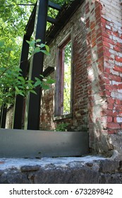 Brick Facade Preserved In The Pearl District, Portland Oregon.