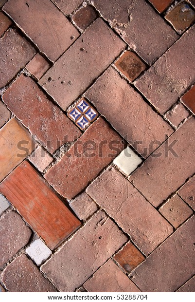 Brick Floor Spanish Alhambra Stock Photo Edit Now 53288704