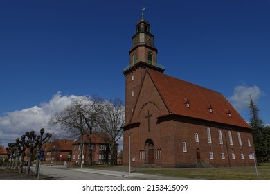 Brick Gothic Church In Germany Village