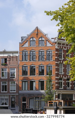 Similar – Image, Stock Photo Beautiful Architecture Of Dutch Houses On Amsterdam Canal In Autumn