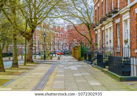 Brick houses in Liverpool, England
