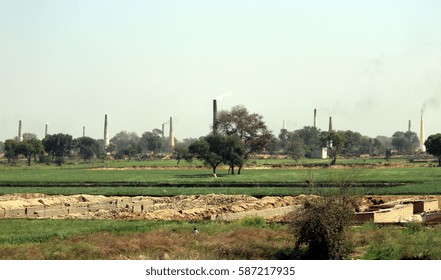 Brick Kilns Near Yamuna Expressway, Uttar Pradesh India