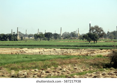 Brick Kilns Near Yamuna Expressway, Uttar Pradesh India