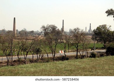 Brick Kilns Near Yamuna Expressway, Uttar Pradesh India