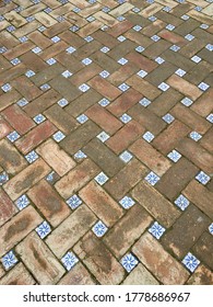 Brick Laying Pattern In A Pavement.