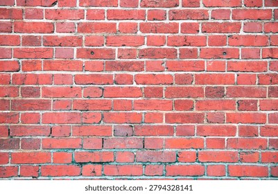 Brick on wall background. Brick in rustic surface. Brick on masonry structure. Brick redbrick texture.