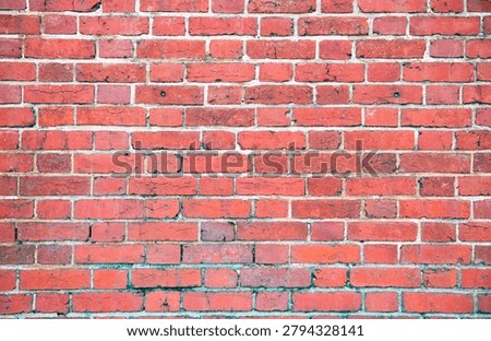 Brick on wall background. Brick in rustic surface. Brick on masonry structure. Brick redbrick texture.