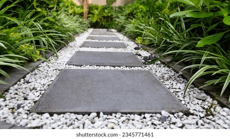 Brick path in the garden