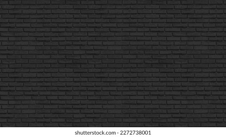 Brick pattern black for interior wallpaper background or cover