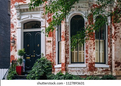 A Brick Row House In Georgetown, Washington, DC.