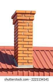 brick smokestack isolated on white background - Shutterstock ID 2221134141