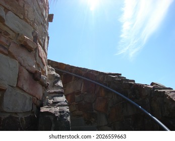 Brick And Stone Stairway Depth Perception