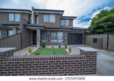 Brick Veneer town houses in Melbourne Victoria Australian Suburbia 