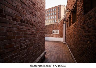 Brick Wall Alley In Seoul, Korea