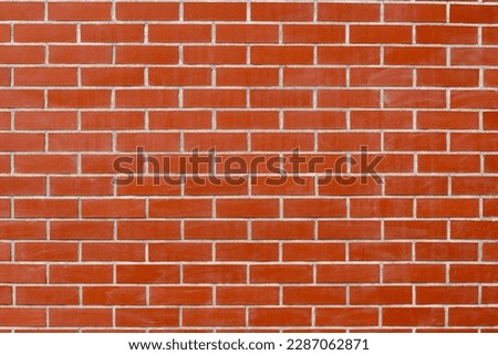 Brick wall background. Red old bricks masonry backdrop. Stone texture for architecture and interior. 