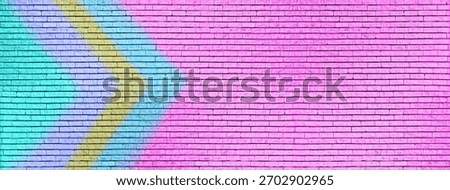 Brick wall in different colors as background. Banner design