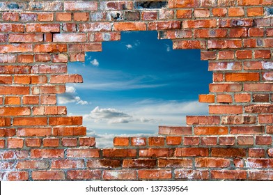 Brick Wall With Hole