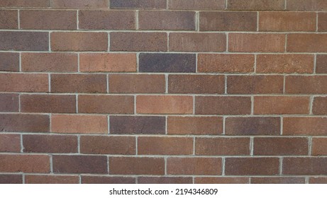 Brick Wall Made With Dark Brown Rectangle Bricks