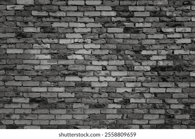 brick wall made of white and black brick close up.