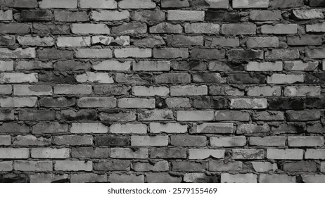brick wall made of white and black brick close up.