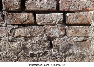 Brick wall old aged surface texture - Shutterstock ID 1268402431
