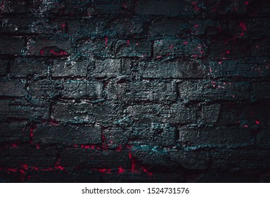 Brick wall. Painted Abstract Wall. Dark Backgrounds. Fantasy another world. Rock surface with cracks. Stranger abstraction. Abstract texture. Rock texture. Stone background. Structure. Paranormal