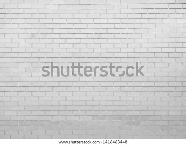 Brick Wall Painted White Background Texture Stock Photo