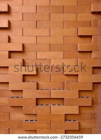 Brick wall pattern with depth and repetition
