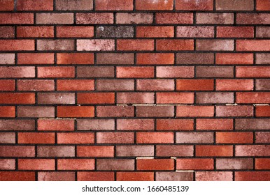 Brick wall with red brick, red brick background. - Shutterstock ID 1660485139