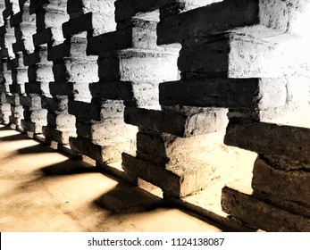 Brick wall shadow background texture