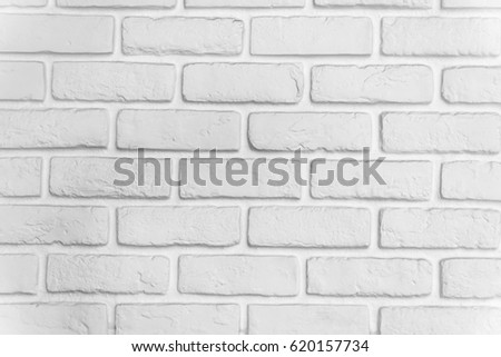 Brick white wall