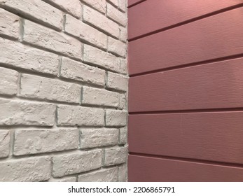 Brick and wooden wall surface background wallpaper banner