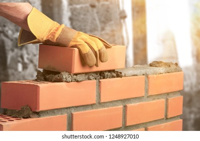 Bricklayer Cement Masonry Build Layer House Worker