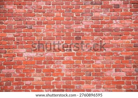 Bricks on wall texture. Bricks in masonry pattern. Bricks on redbrick surface. Bricks in rustic background.
