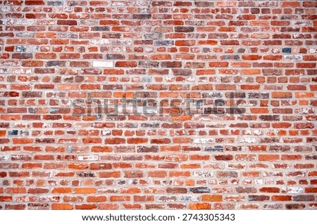 Bricks in wall background. Bricks on masonry texture. Bricks in redbrick pattern. Bricks on wall background.