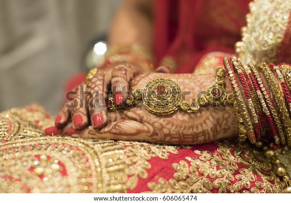 Bridal Dress Hand Bride Indian Wedding Stock Photo Edit Now