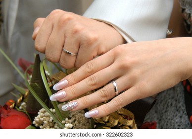  Bridal Image, Very Nice Bride Of Hand, Nail Art And Ring                                                              