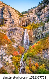 Bridal Veil Falls, Provo, Utah during autumn season. - Shutterstock ID 1522387751