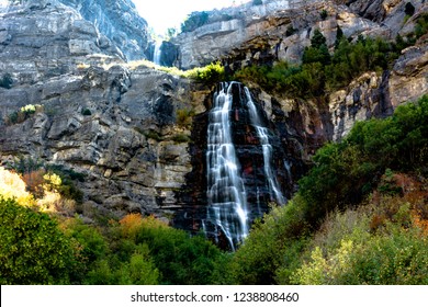 Bridal Veil Falls Utah Usa 607foottall Stock Photo Edit Now