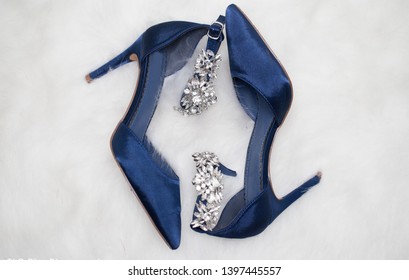 wedding shoes blue