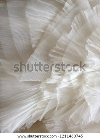 Bridal Wedding Dress Train Crinkle Pleated Ruffle