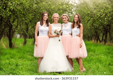 Bride With Bridesmaids