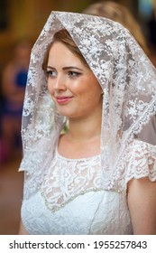 Bride During A Wedding Ceremony In An Orthodox Church